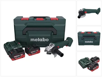 Zdjęcie produktu dla Akumulatorowa szlifierka kątowa Metabo W 18 L 9-125 18 V 125 mm + 2x akumulator 10,0 Ah + ładowarka + metaBOX