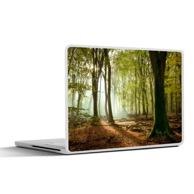 Produktbild von MuchoWow® Laptop Aufkleber Sticker Cover Wald - Sonne - Jahreszeiten - Landschaft 32.5x23.5 cm - Sticker für Laptop - Selbstklebend