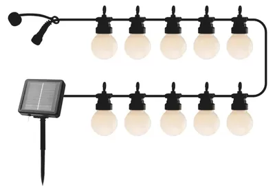 Productafbeelding van Sirius Home 69611, Verlichte decoratieve lichtketting, Zwart, 100 lampen, LED, Zonne-energie, 300 mm