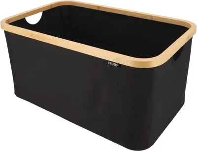 Obrázok produktu pre Skladací kôš na bielizeň 45 l, čierny, pre kempovanie