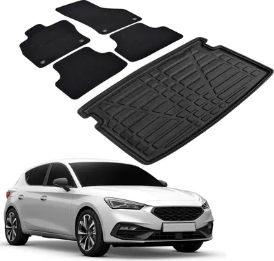 Produktbild von Kofferraumwanne Fußmatten Set Für Cupra Leon Ab 2023, Genaue Passform, mit Hoher Rand