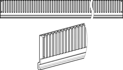Produktbild von ABTEILLEISTE 130500130044 Ku 1250x75
