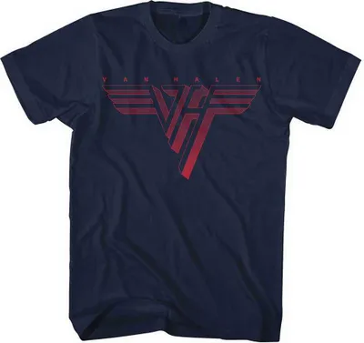 Zdjęcie produktu dla Van Halen Classic Red Logo Navy Blue L Koszulka