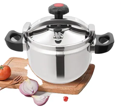 Image de Casserole à pression, capacité de 7 litres, pression de 60 kPa, en acier inoxydable 201, diamètre de 24 cm, résistance à la température de 150°C