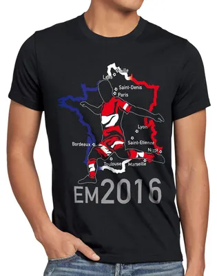 Produktbild von style3 EM 2026 Österreich Fan Herren T-Shirt Frankreich alle Spielorte Austria