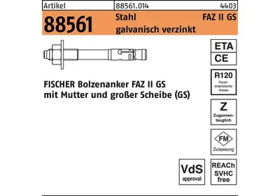 Produktbild von FISCHER Bolzenanker FAZ II Plus 8/30 GS