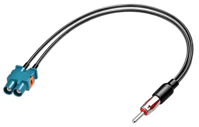 Antennenadapter Doppel-Fakra auf DIN, 30 cm, FM/AM