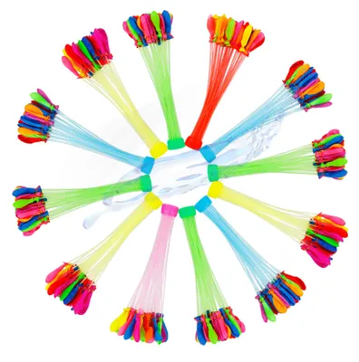 Immagine prodotto di 444x palloncini d'acqua colorati - Chiusura automatica - Riempimento estremamente rapido - Per bambini e adulti - Palloncini