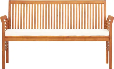 Produktbild von vidaXL 3-Sitzer Gartenbank mit Kissen 150 cm Massivholz Akazie