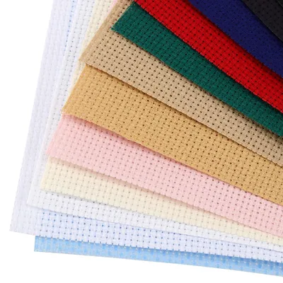 Kreuzstichstoff 24 Stk. 12 Farben 15×15 cm 14 Count