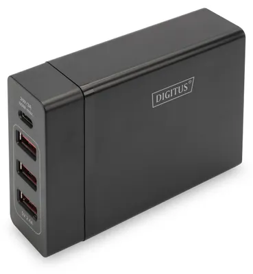 Image de Chargeur 72W 4 ports 3x USB-A 1x USB-C DIGITUS noir