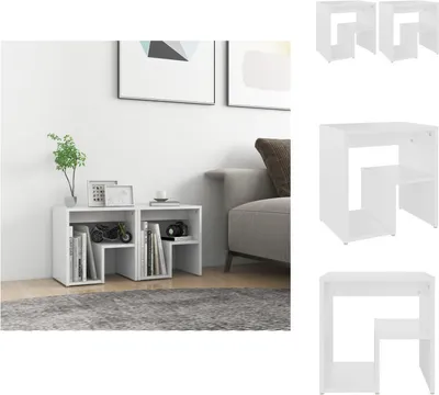 Obrázek produktu pro vidaXL Noční stolky 2 ks. Bílé 40x30x40 cm materiál na bázi dřeva - Noční stolky