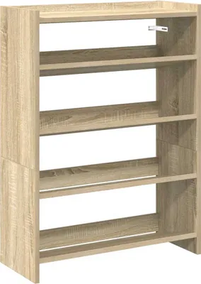 Obrázek produktu pro vidaXL Botník Sonoma dub 60x25x81 cm Materiál na bázi dřeva