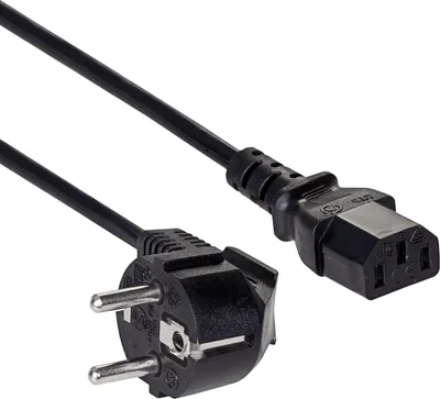 Produktbild von Akyga AK-PC-01C Hohe qualität stromkabel, 1,8m für PC, Drucker, Bildschirme schwarz, 1,5 m, CEE7/7, IEC C13