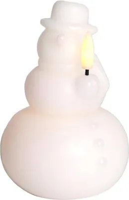 Produktbild von SIRIUS LED Wachskerze Schneemann, weiß, 12,6 cm