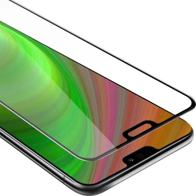 Produktbild von Cadorabo Panzerfolie für Honor 8X Schutzfolie in Schwarz Vollbild Folie Tempered Display Schutzglas
