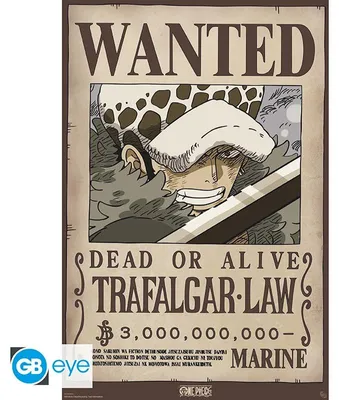 Image de Poster One Piece Wanted Law Wano 61x91.5cm