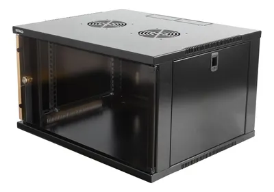 Obrázek produktu pro Deltaco 19-5406B, Nástěnný regál, 6U, 50 kg, 13,5 kg, Černá