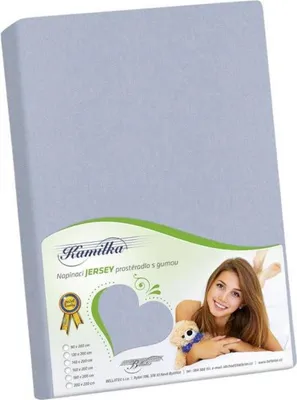 Obrázek produktu pro Jersey prostěradlo - 90x200x40 -  šedá