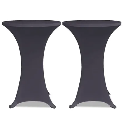 Obrázok produktu pre vidaXL Obal na stôl Stretch Cover 2 ks 60 cm Anthracite