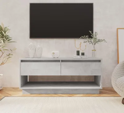 Produktbild von "2026 Promotion" TV-Schrank - TV-Lowboard - Betongrau 102x41x44 cm Holzwerkstoff - TV-Regal CC27364