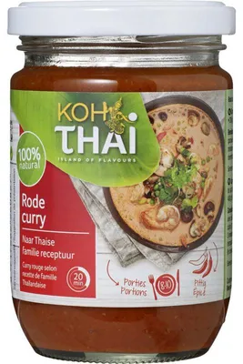 Zdjęcie produktu dla Koh Thai Red Curry Paste 225g – Autentyczna tajska pasta przyprawowa