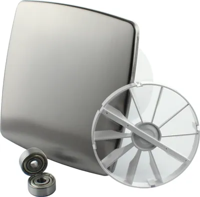 Produktbild von Wohnraumlüfter Lüfter Deckenlüfter Ventilator Badventilator Badlüfter Kugellager Rückstauklappe Ø 100 mm Drehzahlgesteuert/Porgrammierbar Edelstahl