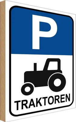 Produktbild von vianmo Holzschild 40x30 cm Parkplatz Traktor Parkplatzschild