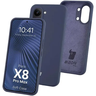 Produktbild von Silikon Handyhülle für Xiaomi POCO X8 Pro Max, Bizon Soft Case, Dunkelblau