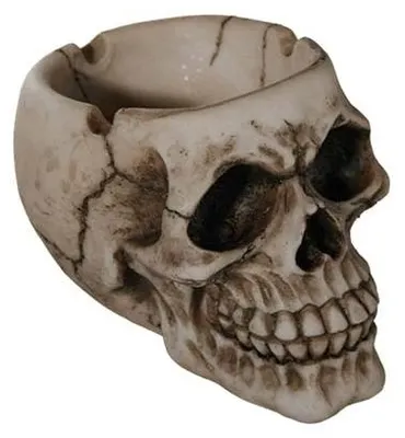 Produktbild von Totenkopf Aschenbecher - 12 cm - Skelett Dekoration - Halloween / Karneval