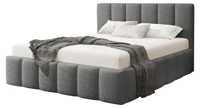 Produktbild von MIRJAN24 Polsterbett Lunaro Boucle, Doppelbett mit Bettkasten für die Bettwäsche, Leistenlattenrost aus Laubholz (Farbe: Lambi 12, Größe: 140x200 cm)