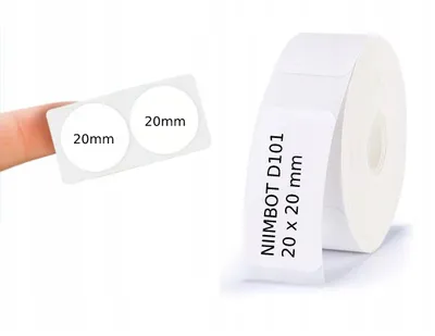 Zdjęcie produktu dla .NIIMBOT Etykiety Naklejki OKRĄGŁE 20*20mm 290szt