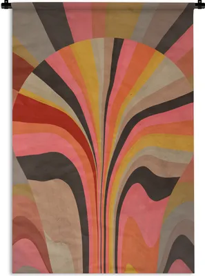 Produktbild von MuchoWow® Wandteppich Wandbehang Abstrakt -Kunst -Formen 60x90 cm Tapisserie Dekoration Wandtuch - Foto-Teppich - Abwaschbar
