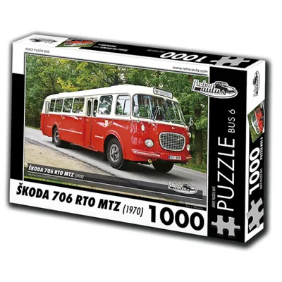 Obrázok produktu pre RETRO-AUTA Puzzle BUS č. 6 Škoda 706 RTO MTZ (1970) 1000 dielikov