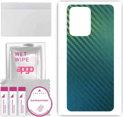 Produktbild von apgo Rückseite Schutzfolie, Skin, kompatibel mit Honor 80 SE, Hinten Displayschutzfolie aus Vinylfolie, kratzfest, einfache Montage - Kohlenstoff-Chamäleon CAKA1