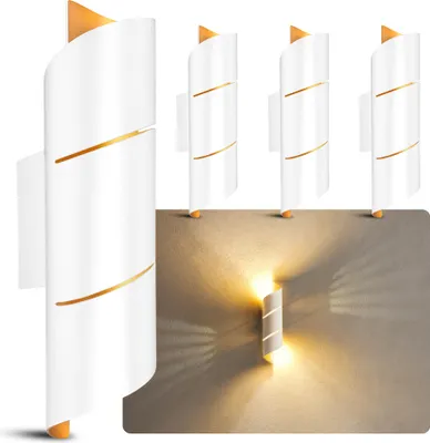 Produktbild von SSC-LUXon 4 Stück VYRA LINE Wandstrahler – Up & Down Wandlampe mit LED G9 3W warmweiß – Lampe mit Schatteneffekten Beleuchtung für Treppenaufgang