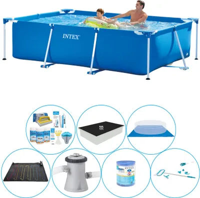 Zdjęcie produktu dla Basen stelażowy Intex Rechteckig 260x160x65 cm - zestaw basenowy All in 1