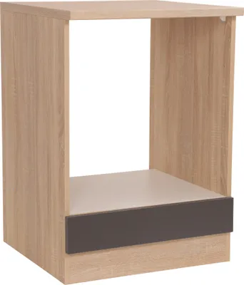Produktbild von Herdumbauschrank Küchenschrank 60 cm Eiche Sägerau Grau Merle Respekta