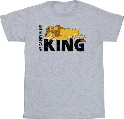 Produktbild von Disney - "The Lion King Daddy Is King" T-Shirt für Herren BI32897 (L) (Grau)