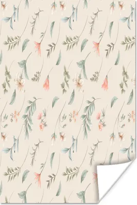 Produktbild von MuchoWow® Poster Blumen - Pastell - Muster 40x60 cm - Plakate für die Wand - Poster Babyzimmer