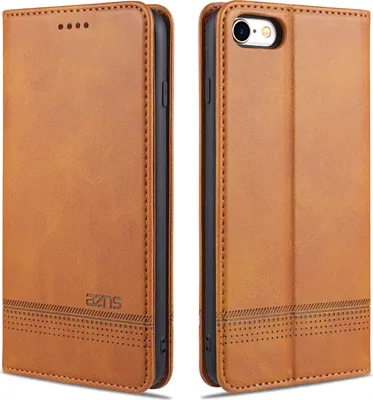 Immagine prodotto di LaimTop Custodia in pelle per iPhone SE 2020, Flip Cover Wallet Case Chiusura magnetica Stand Custodia protettiva per iPhone SE 2020 / iPhone 7 / 8 Brown