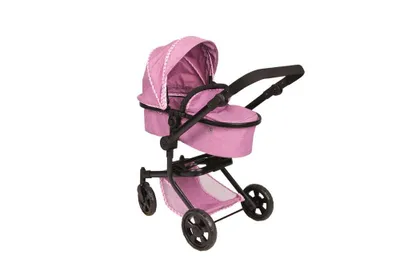 Produktbild von Puppenwagen Trend 702 Fuchsia umbaubar zum Buggy, verstellbare Schubhöhe bis 79 cm