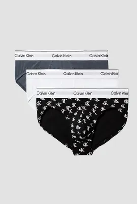 Produktbild von Calvin Klein LV00NB43885U4, Slips, Erwachsener, Männlich, Schwarz, Grau, Weiß, Indonesisch, 3 Stück(e)
