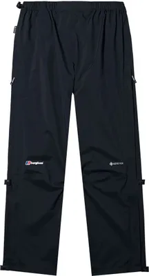 Schwarze Hardshellhose "Wasserdichte Paclite Gore-Tex OVRTSR" von Berghaus; ideal für Outdoor-Aktivitäten.