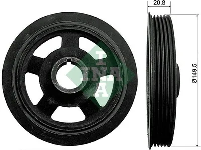 Produktbild von INA 544 0092 10 Riemenscheibe Kurbelwelle für HYUNDAI ix35 (LM, EL, ELH) 150mm