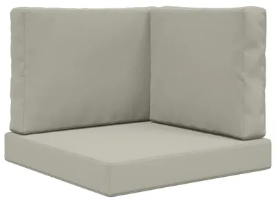 Image de Coussins de canapé d'extérieur vidaXL, lot de 3, gris, polyester