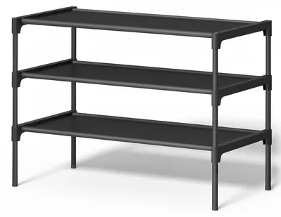 Obrázek produktu pro SONGMICS, botník s 3 policemi, kovová konstrukce, rozměry 62,3 x 29,7 x 53,5 cm – rozměry: 3 police (šířka 62,3 cm)