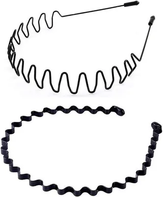 Produktbild von Set von 2 Metall-Haarbändern - Sport- und Yoga-Haarband - Antirutsch, leicht