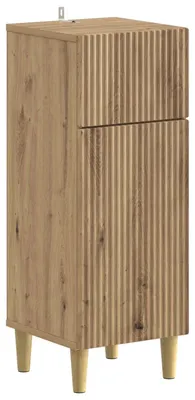 Image de Armoire de rangement pour salle de bain ARNHEM, en chêne artisanal