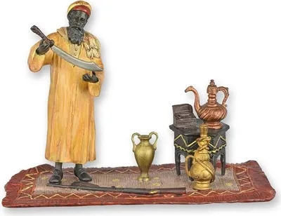 Productafbeelding van A Bronze Sculpture Of A Hunter With Sword